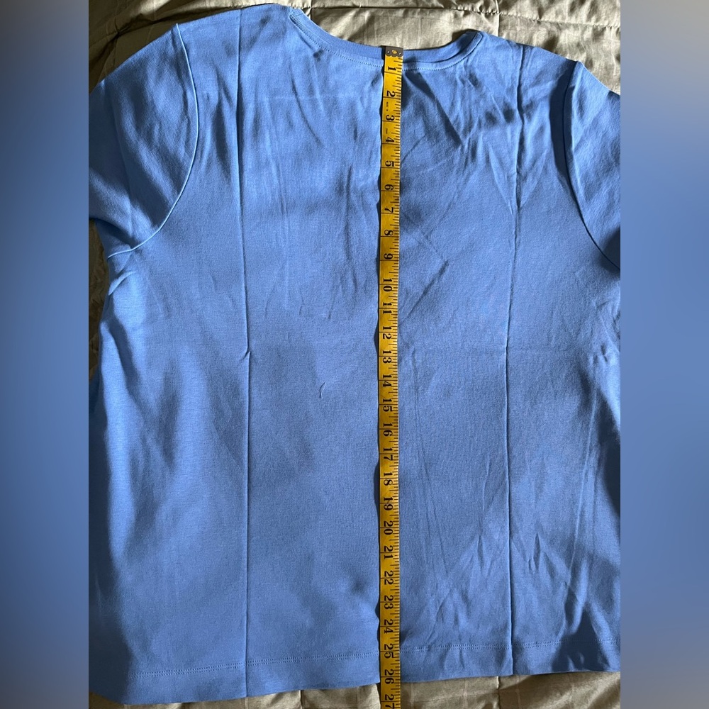 Brand new in package J. Jill 100% pima cotton short-sleeve tee top blue jay 3X - Picture 6 of 7